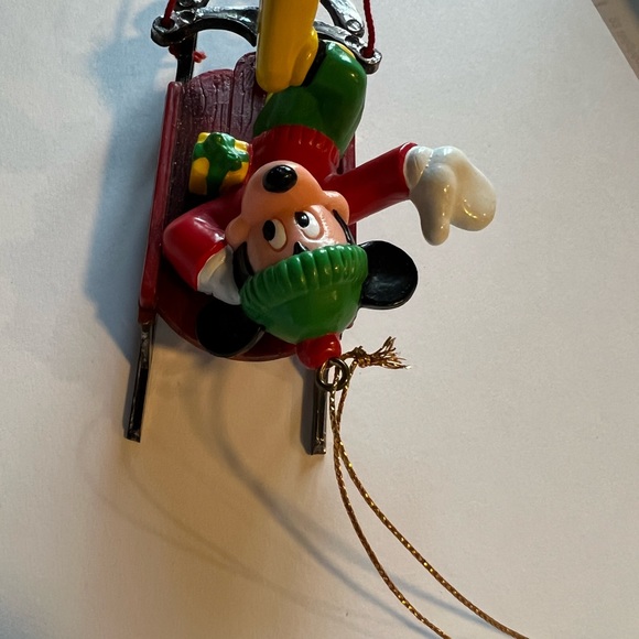 Mickey Mouse Ornament on sled. - Picture 8 of 8